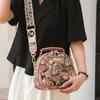 Schoolbag Winnie the Pooh Backpack Cute Semi-round Bag Women's Canvas Bear Shoulder Messenger Bag Niche Versatile Trendy Small Bag