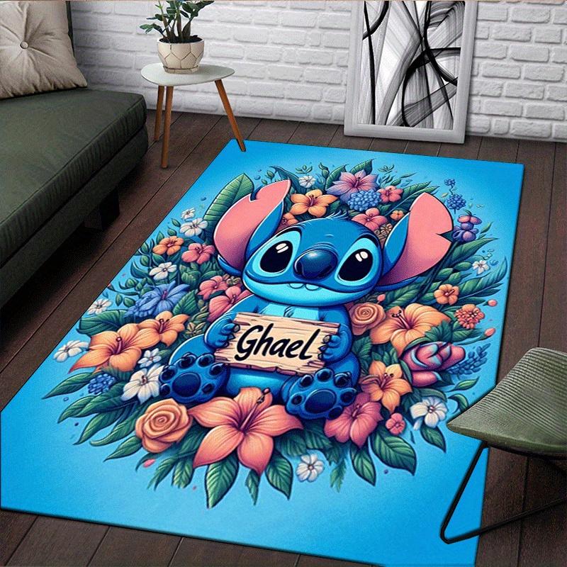 1pc Stitch Pattern Area Rug Soft Flannel Floor Mat for Living Room,Office,Bedroom and Carpet,Sofa Coffee Table Floor Mat