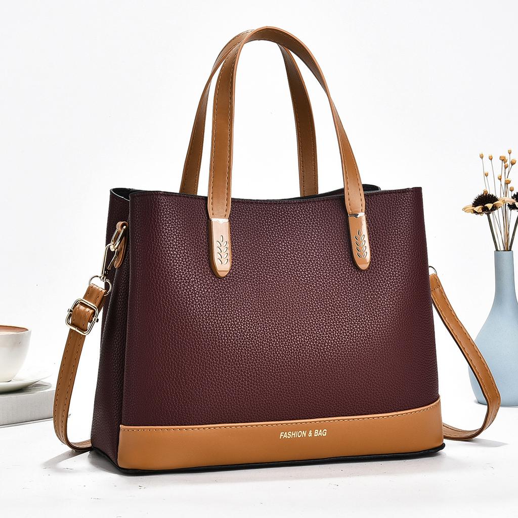 Fashionable Women's Shoulder Bag Hot Sale of The Season New Style Versatile Handbag PU Leather Large Capacity Female Tote Sac