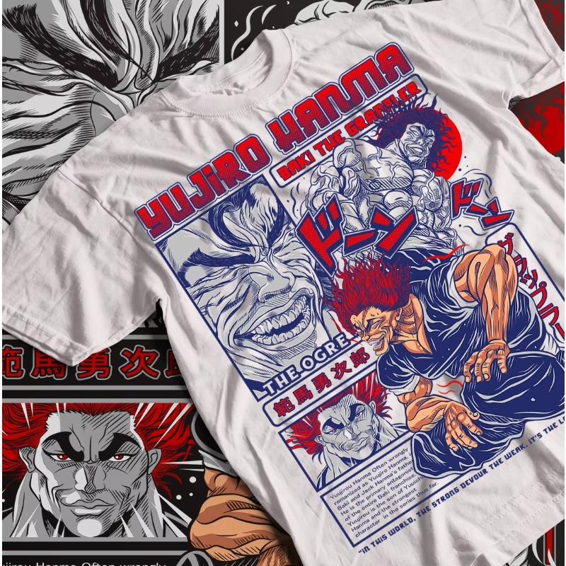 Trend Summer 2025 Cosplay Anime Baki The Grappler T Shirt Baki Hanma Manga Yujiro Hanma Baki Uniex T-Shirt Oversized T Shirt