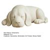 3D Printed Sleeping Dog Figurines, White Lying Puppy Ornaments, Realistic Puppy Statue Decorations, Minimalist Desktop Decor for Office Home Cute