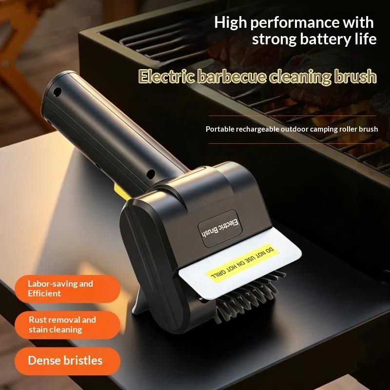 Portable Electric Grill Brush High Speed Handheld Bbq Cleaning Brush Efficient Stainless Steel Rechargeable Grill Brush