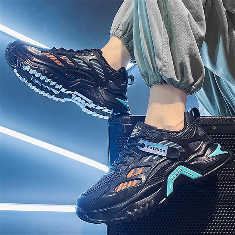 Men's Shoes Breathable All-match Mesh Sports And Leisure Running Increased Black Shoes