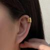 Simple Smooth Wide Ear Clip No Piercing Ear Cuff Trendy Irregular Geometry Earrings for Women and Men Daliy Wear Punk Zircon