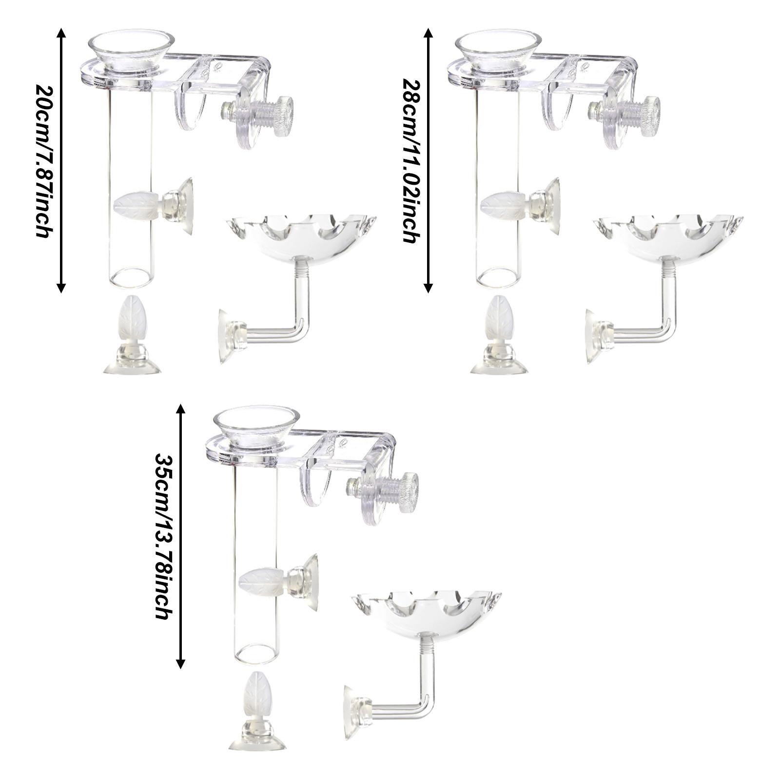 Aquarium Fish Shrimp Feeding Dish Set Sturdy Acrylic Glass Easy Installation for Shrimp Aquarium Accessories 20cm Tube