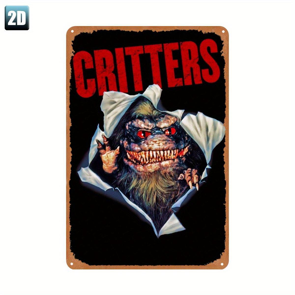 Mfoever Tin Sign HD Tin Sign Vintage Critters Horror Movie Retro Metal Tin Sign for Home Wall Decor 20x30