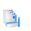 Transparent Blue Vacuum Compression Bag for Clothes and Quilts