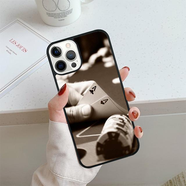 Poker Playing Cards Phone Case For iPhone 17 Air 13 12 14 15 16 Cover For Apple 14 15 16 Pro Max Plus Coque