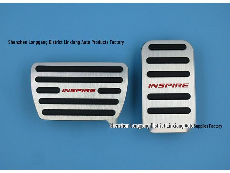 Applicable to: 2019 Inspire, New Aluminum Alloy Non-Slip Accelerator & Brake Pedal