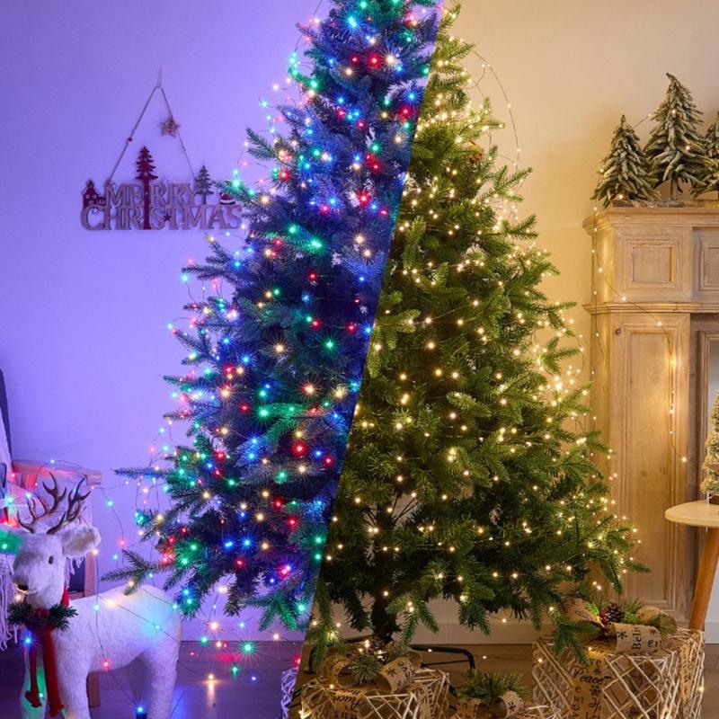 Impermeable Flexible LED Bronze Wire String Radiances For Christmas Tree Decoration Inside Multiple Manner