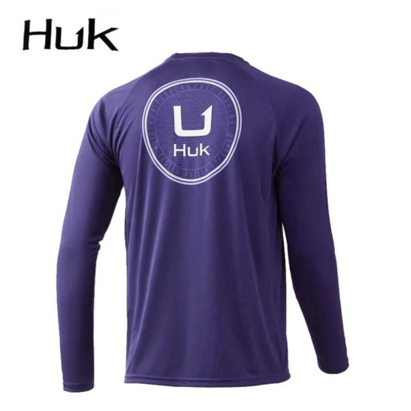HUK Fishing Clothes Luya Long-sleeved Round-neck T-shirt Men's Sunscreen Quick-drying Breathable