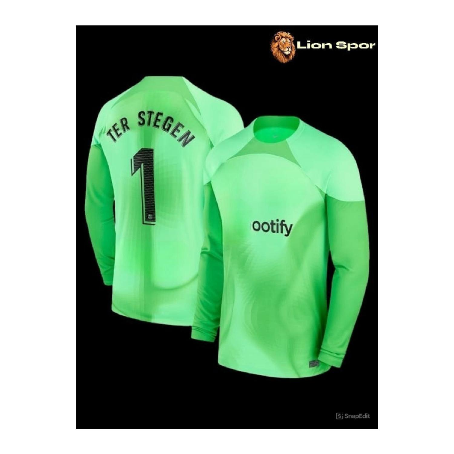 

Зеленая майка вратаря для взрослых Bara Reverse Stegen сезона 2023-24 гг. M чистый