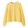 2025 Autumn Women's Long Sleeve Knit Cardigan Sweater Top - European & American Style