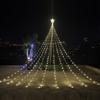 USB Five-pointed Star Lamp String 3.5M Waterfall Lamp Courtyard Outdoor Camping Garden Hanging Tree Lamp USB Christmas Led Lamp New Year Decorations