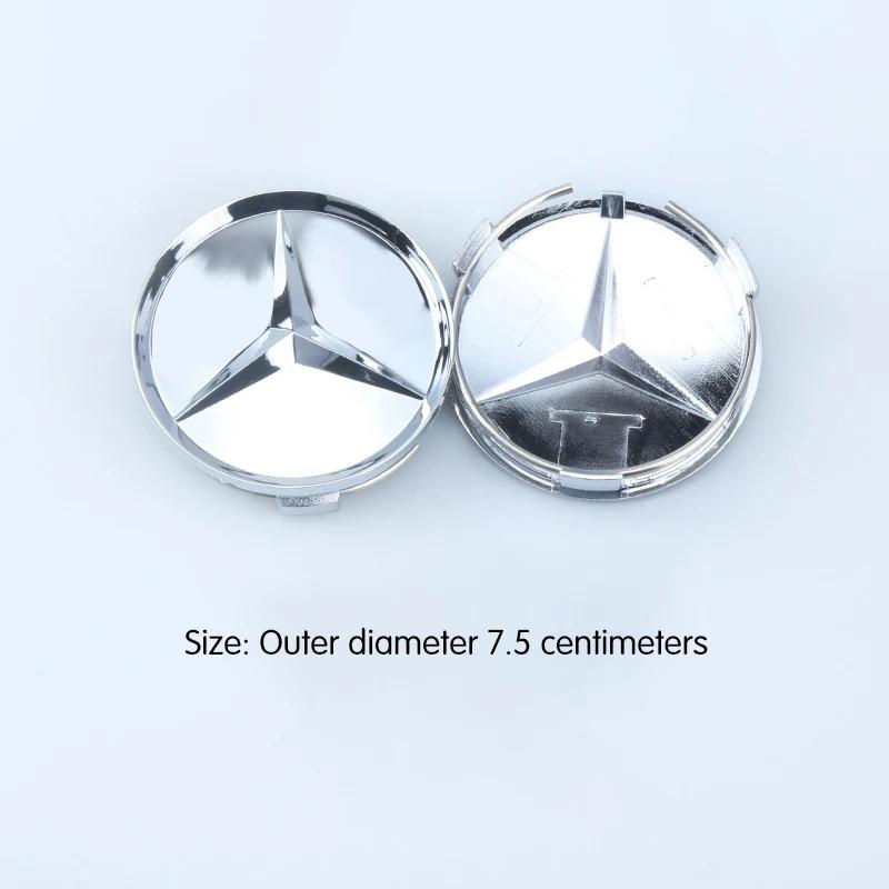 4PCS 75mm Car Wheel Center Hub Caps Cover for Mercedes Benz B/C/E/S Class A Class C200L GLC GLK CLA Accessories AE1 QQ28