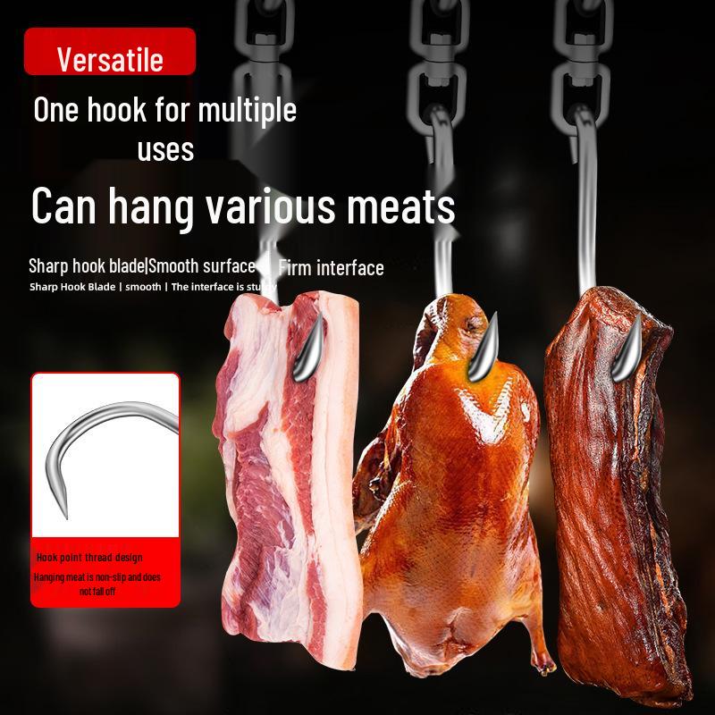 Solide Verdickte Fleischerhaken zum Aufhängen für Schweinefleisch, Rindfleisch, Hammelfleisch und Speck