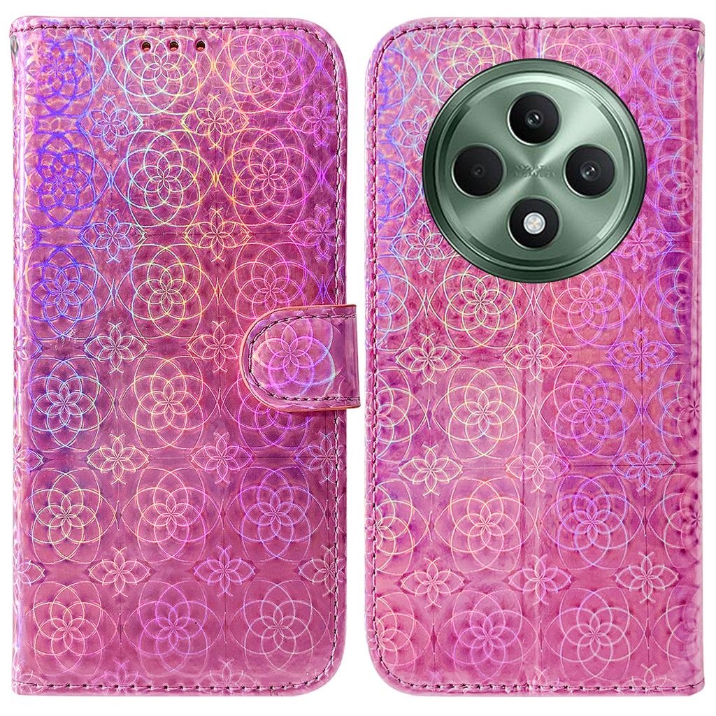 For Oppo Reno12 F 5G Case Dazzling Flower Leather Stand Phone Cover