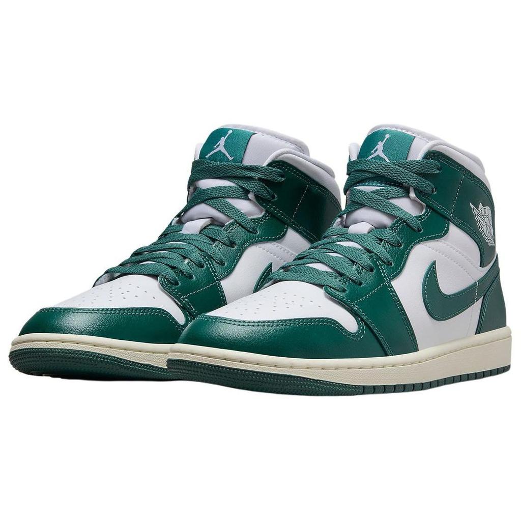Air Jordan 1 Mid Oxidized Green Women Sneakers White Sail BQ6472-133
