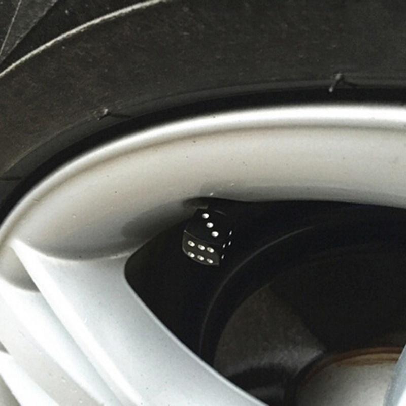 5 ks Zlaté kostky Kolo Auto Nákladní auto Pneumatika Kola Dřík vzduchového ventilu Prachové krytky