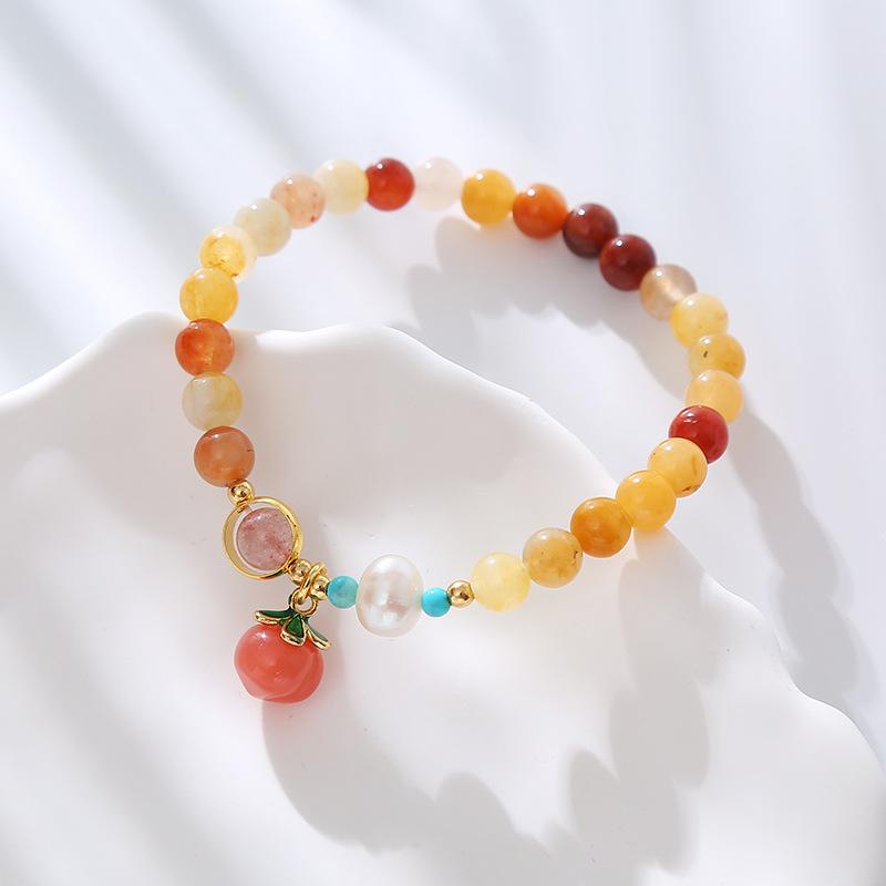 Pearl Bracelet Light Luxury Agate Crystal Bracelet. Bangles Women Fashion Jewelry Accessories Gift