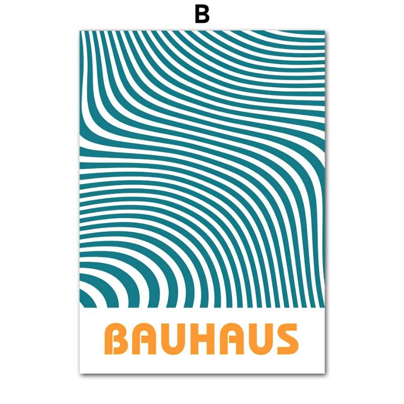 Modern Abstract Bauhaus Lines Eye Geometric Wall Art Canvas Painting Nordic Posters and Prints Pictures For Living Room Decor