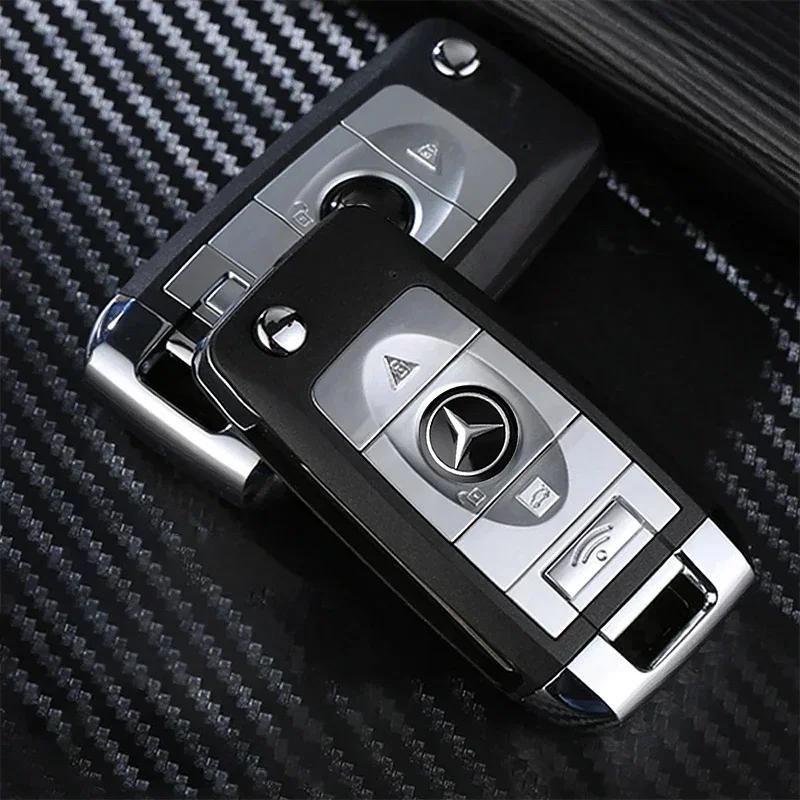 Autoaufkleber 14MM Auto Dekorationszubehör Auto Schlüssel Aufkleber Für Mercedes Benz AMG W203 W206 W220 W205 W211 W177 W204 W2