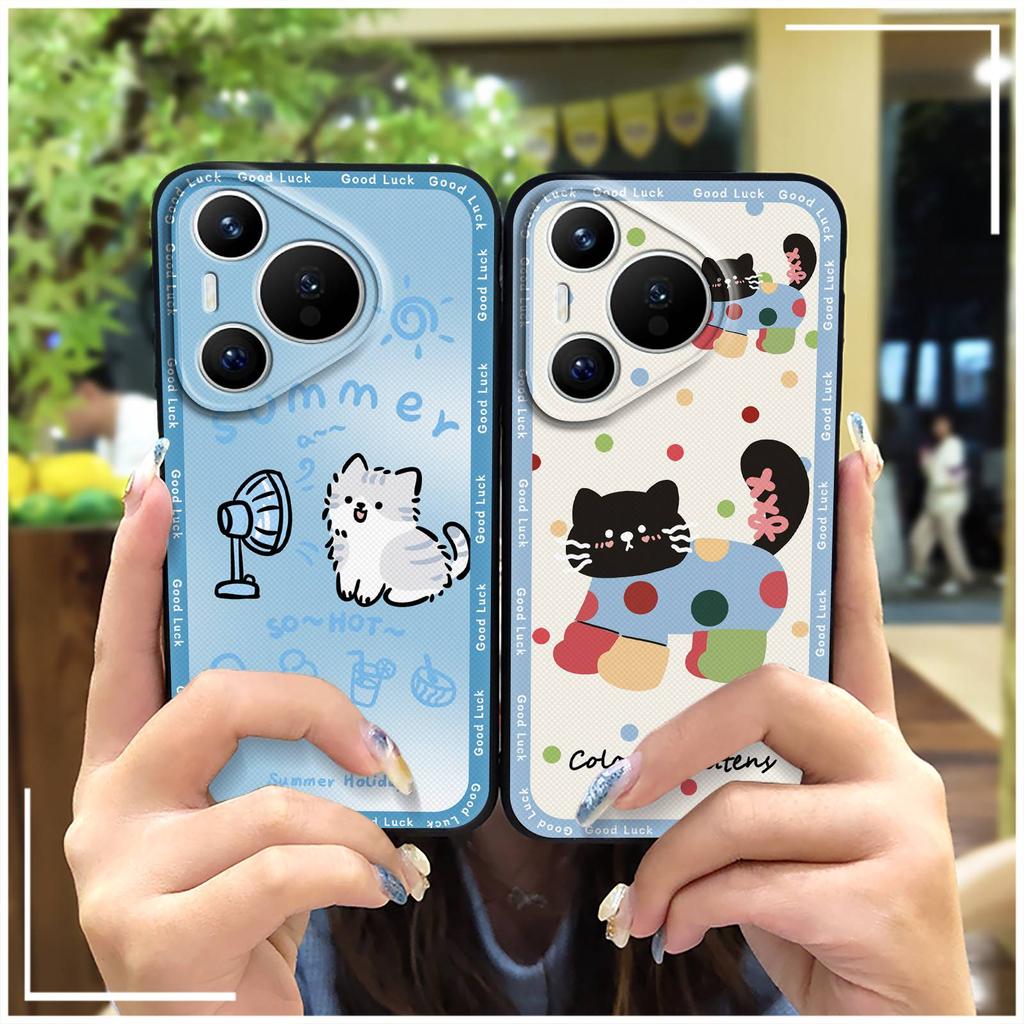 Phone Pouch Anti-dust Phone Case For Huawei P70 Pro/Pura 70 Pro+ Graffiti Cartoon Soft Case Waterproof Protective TPU