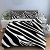 Zebra Stripe Black and White Bedding Set Bedding set (1 duvet cover, 2 pillowcases, duvet not included)