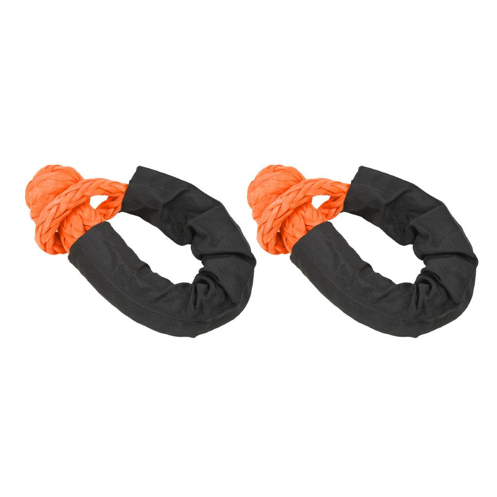 2Pcs Recovery Soft Shackle 35 Tons Breaking Strength Lightweight Rope Shackle for Truck Large SUVs