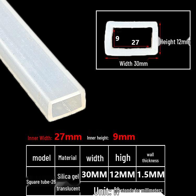 High-Temperature Resistant Silicone Square Tubing: Durable, Customizable, Aging-Resistant Rubber Sheath and Hollow Sealing Strip.