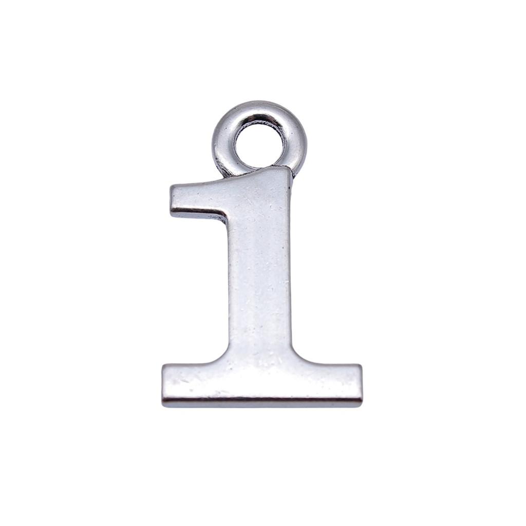 Number Tags Charms Alloy Pendants For Birthday Party Jewelry Making Accessories