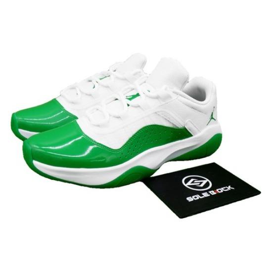Air Jordan 11 CMFT Low White Lucky Green W Retro Sneakers DV2629-131 EU 35.5 зелёный