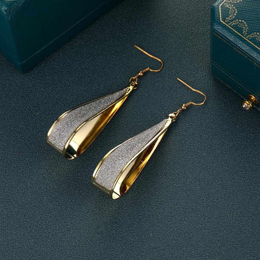 Trendy Silver Plated Teardrop Earrings - European & American Style