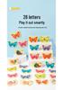 3D Butterfly Letter Matching Puzzle: Wooden Uppercase & Lowercase Recognition Toy for Children's Early Education