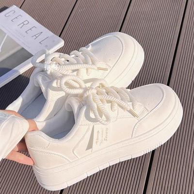Dikke zool verhogende dames ins veelzijdige niche lente en herfst nieuwe casual board schoenen dames