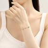 Sterling Roman Numeral Waist-Shaped Bracelet Women Rose Gold Minimalist Elegant Daily Wear