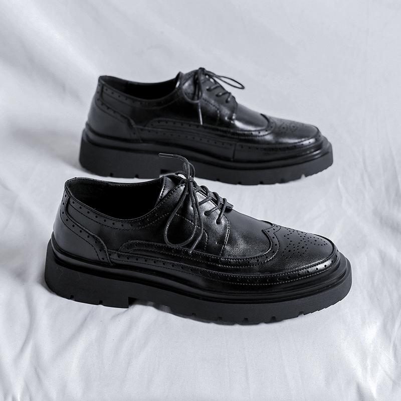 Fashion Spring Derby Officially Leisure Men's Casual Shoes Breathable Fashion Male Oxfords Formal Dress Footwear Handmade Business Shoes