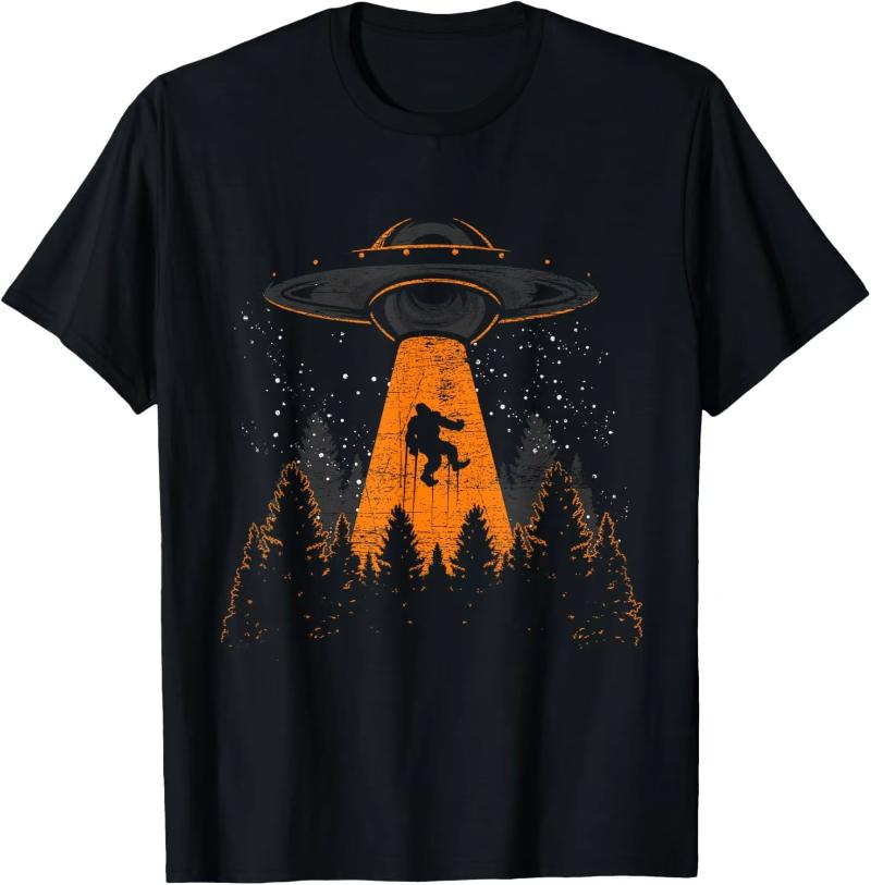 Aliens UFO Egyptian Pyramids | Science Fiction T-Shirt Custom Printed Graphic T Shirts Y2k Funny Shirt Camisas Streetwear