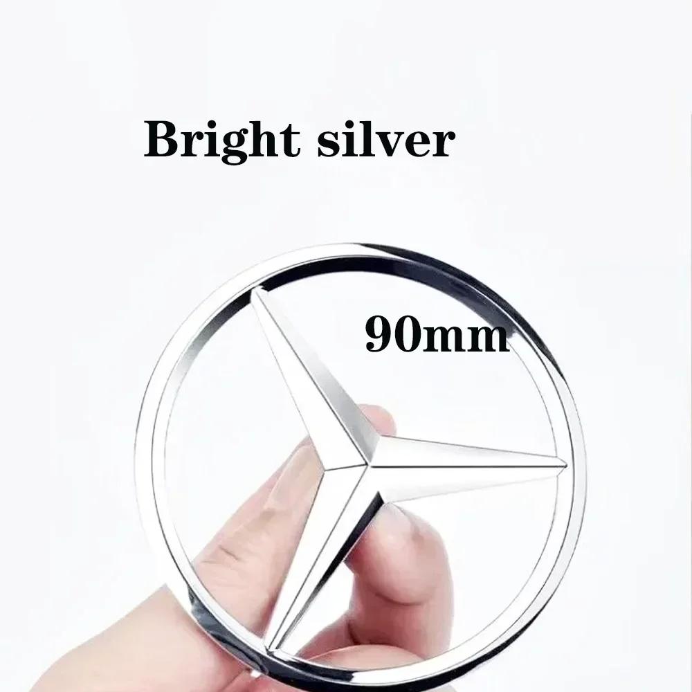 

Car Sticker 90mm ABS Chrome Black Logo Mercedes Emblem Rear Star Badge For Mercedes Benz W203 W206 W212 X253 W167 W166 W247 C E