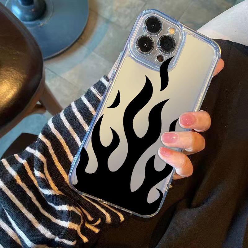 Fire Pattern Phone Case for iPhone 17 Air 16 15 14 13 12 11 Pro Max Plus Mini Xs X 8 7 Soft Transparent Cover Fundas Accessory