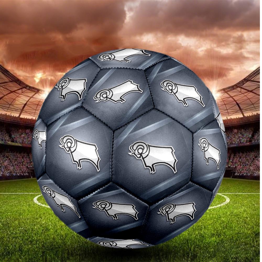 Derby County Size 5 Football High Elastic Soccer Ball For Outdoor Competition Daily Training Play