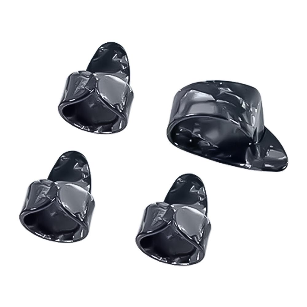 Ditali e Plettri per Dita in Celluloide Colorata per Chitarra/Basso - Mano Destra, Accessori per Strumenti Musicali Anti-Dolore