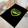 "Black Carpet with Arsenal Emblem Design, Football Fan Home Decor" Suitable for Use As an Anti-slip for Living Room Bedroom Sofas