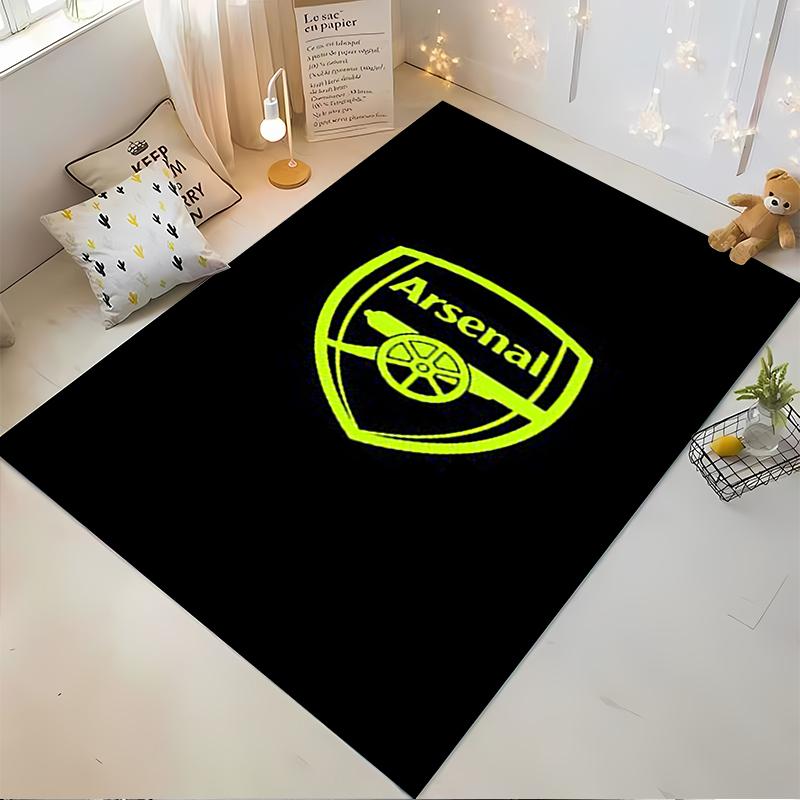 "Black Carpet with Arsenal Emblem Design, Football Fan Home Decor" Suitable for Use As an Anti-slip for Living Room Bedroom Sofas