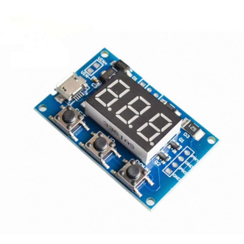 2 Channel PWM Adjustable Module, Pulse Frequency Duty Cycle Square Wave Signal Generator for Stepper Motor Driver