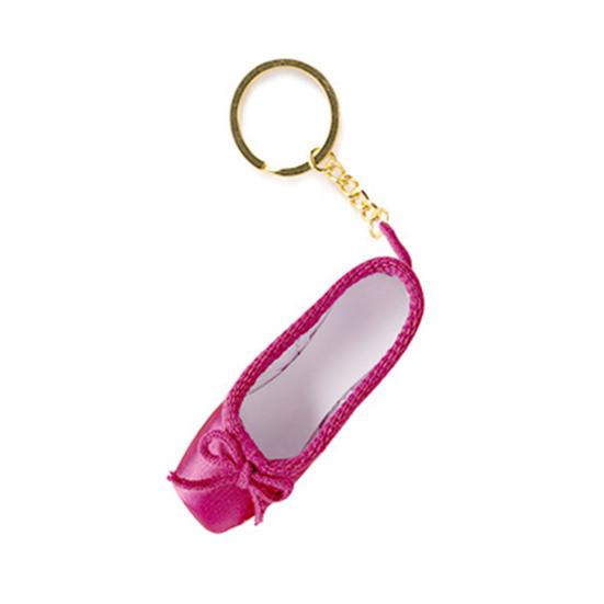 Yousheng Satin Ballet Shoe Keychain Handmade Mini Pointe Shoe Pendant with Keyring Ballet Lovers Bag Charm Gift for Ballet Dancers