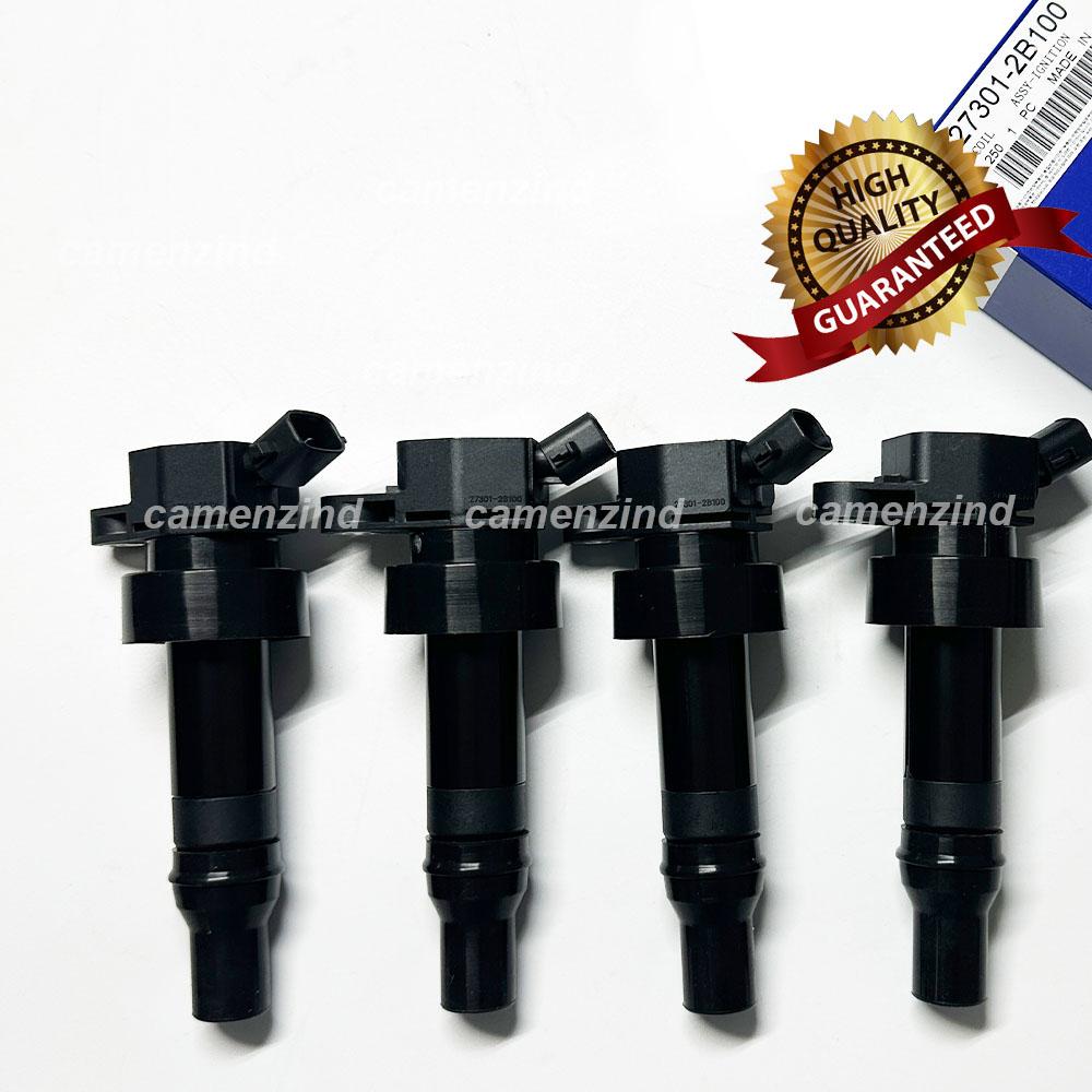 4PCS Ignition Coil 27301-2B100 27301-2B000 27301-2B010 UF-652 For H-yundai Accent L4 1.6L For K-ia Rio L4 1.6L 273012B100 4PCS with box