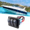 3-fach 12-24V Kippschalter-Panel mit LED-Licht für Wohnmobil, Auto, Marineboot
