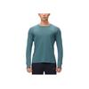 Saucony Moisture Wicking Breathable Solid Color Long Sleeve Knit Shirt Men tops Grass-Green SC2249047B-GE25