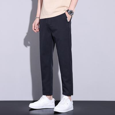 Tensi Casual Nine-point Pants for Men Slim and Versatile Small Trousers for Men Straight Trousers